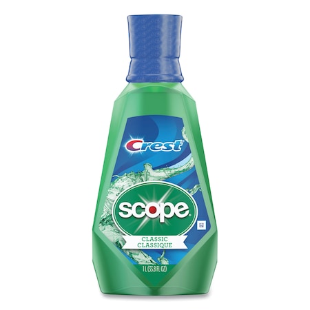 Crest + Scope Mouth Rinse, Classic Mint, 1 L Bottle, PK6 95662